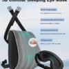 JefDiee Neck Pillows for Travel,Memory Foam Travel Neck Pillow with 3D Eye Mask,Travel Pillows for Sleeping Airplane-Prevents Head Forward,Airplane Pillow for Long Flight,Car,Train,Home,Office(Grey) - Image 3