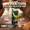 Elemental Leak Proof Water Bottles for Kids - Splash Kids Water Bottle for School with Fun Fidget Pop-it Handle - BPA Free Tritan Plastic Reusable Water Bottle with Straw - Dinosaur - 18oz - Image 5