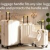 5 PCS Neoprene Luggage Handle Wrap/Grip/Identifier, Soft Trolley Case Grip Cover for Travel Bag Luggage Suitcase, Yellow - Image 5