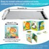 Airplane Bed for Toddler, Airplane Travel Bed Seat Extender with Magnetic Folding Puzzle, Airplane Leg Rest for Kids to Lie Down, Baby Travel Essentials for Flying Sleeping,Grey - Image 3