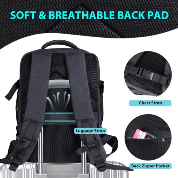 Carry On Backpack Large Travel Backpack fits 17inch Laptop Flight Approved Carry On Bag for Men Women Luggage Daypack - Image 7