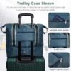 ACdream Large Travel Tote Bag, Duffle Weekender Overnight Carry On Luggage, Waterproof Sandproof Personal Item Duffel Bags for Gym, Beach, with Trolley Sleeve and Wet Pocket, Peacock Blue - Image 2