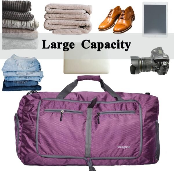Woogwin Travel Duffel Bag Large Foldable Waterproof Overnight Bag for Beach Swim Bags Pool Sports Gym - Image 5
