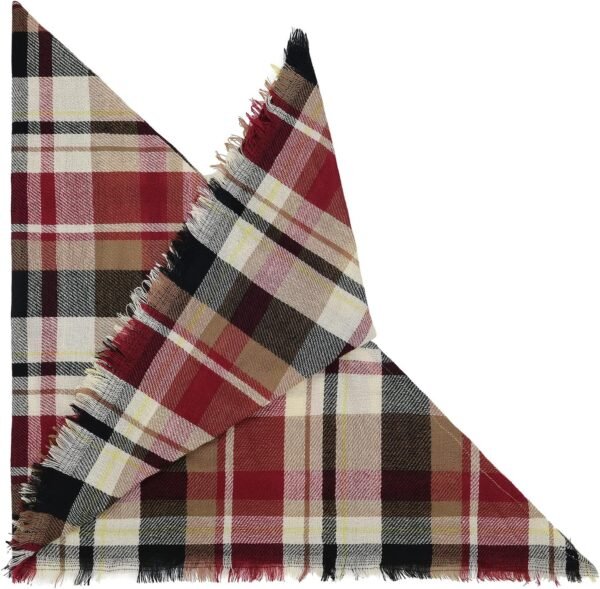 American Trends Scarfs for Women Winter Triangle Scarf Classic Plaid Warm Scarf Soft Scarves Knitted Wrap Shawl - Image 3