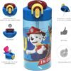 Zak Designs PAW Patrol Kids Water Bottle with Spout Cover and Built-in Carrying Loop, Durable Plastic, Leak-Proof Water Bottle Design for Travel (16 oz, 2-Pack, Non-BPA, Marshall) - Image 5