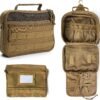 SMONT Toiletry Bag Travel Toiletry Bag for Men Tactical Toiletry Bag Men's Hanging Toiletry Bag Small Toiletry Bag Hanging Dopp Kit Shaving Suitable Shaving Bag Bathroom Bag Hygiene Bag Brown