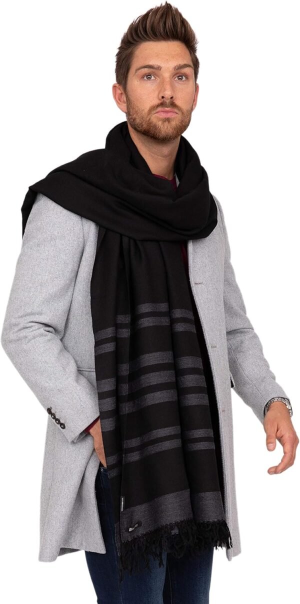 likemary Scarf for Men Winter - Travel Blanket Wrap - Large Blanket Scarves - Handmade Gift for Men
