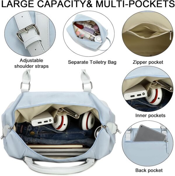 CAMTOP Women Ladies Travel Bag Canvas Weekend Overnight Carry On Luggage Bags - Image 6