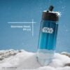 JoyJolt Stainless Steel Star Wars Water Bottle 22 oz with Straw Lid, BPA-Free Sports and Travel Vacuum Insulated Water Bottle, Destination Collection Hoth Bottle, Star Wars Gifts - Image 4