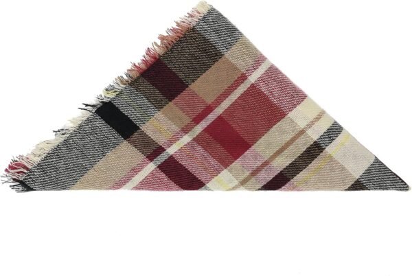 American Trends Scarfs for Women Winter Triangle Scarf Classic Plaid Warm Scarf Soft Scarves Knitted Wrap Shawl - Image 5