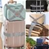 2-Pack Elastic Luggage Straps with Suitcase Bungee, Adjustable Bag Belt Travel Accessories - Gray/Orange - Image 6