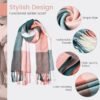 Clothirily Womens Winter Scarf, Fashion Cashmere Feel Plaid Scarfs for Women, Pashmina Shawls and Wraps, Long Blanket Scarf - Image 4