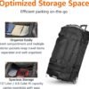 Amazon Basics Ripstop Wheeled Duffel Bag for Travel, Travel Bag, Telescoping Handle, 35", Black - Image 3