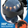 Travel Pillow for Airplanes, Airplane Pillow with Sleep Eye Mask, 360° Neck Support Pillow, Portable Travel Essentials, Adjustable Airplane Head Strap for Seats Without Headrest, Black - Image 5