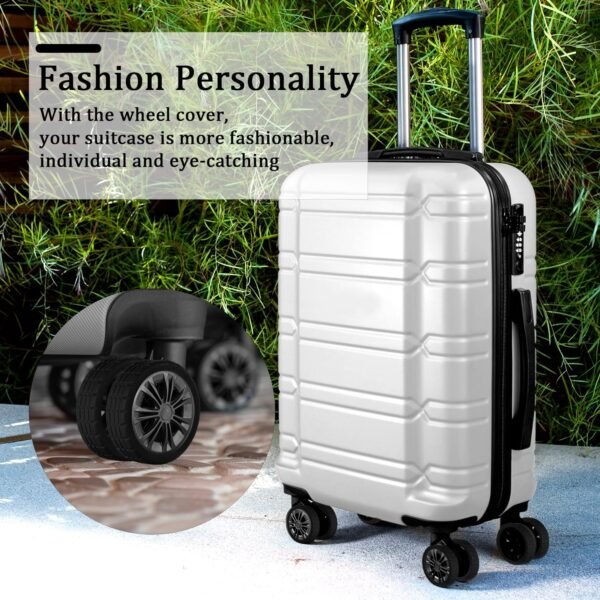 TOYMIS 8pcs Luggage Wheel Covers, Portable Suitcase Wheel Protector Covers Colorful Silicone Luggage Wheel Covers Luggage Spinner Wheel Covers for Most 8 Caster Luggage Accessories(black) - Image 4