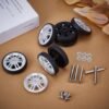Luggage Wheels Replacement Kit of 8 Pcs Bearing Wheels, Suitcases Replacement Wheel Swivel Caster Wheels Repair Kits, Wheel Covers Axles Screws Washers Wrench for Trolley Bag Travel Box - Image 5