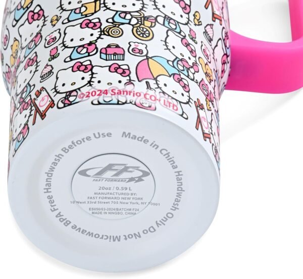 Sanrio Hello Kitty Insulated Stainless Steel Water Bottle with Straw | 20 Oz Insulated Water Bottle | Kids Water Bottle Thermos for Girls, Boys, Unisex - Image 5