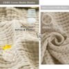 EMME Cotton Throw Blanket Large 50"x70" 100% Muslin for Couch Breathable Gauze All Season Soft and Lightweight Pre-Washed (Light Tan) - Image 8