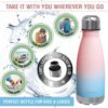 CHILLOUT LIFE Stainless Steel 2 Pack Water Bottle for Kids School: 12 oz Double Wall Insulated Cola Bottle Shape for Cold and Warm Drinks, 2 Set (Cotton Candy - Ocean Blue) - Image 3