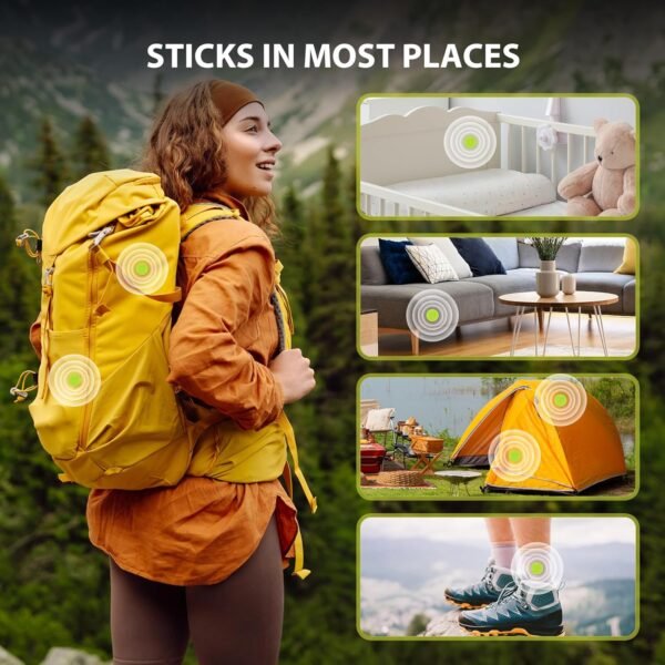 Mosquito Repellent Stickers for Kid and Adult 120 PCS Green Mosquito Patches Natural Eucalyptus Peppermint Citronella Stickers for Travel Camping Beach Hiking Anti Mosquito Bug Control - Image 6
