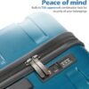 Coolife Luggage Expandable(only 28") Suitcase PC+ABS Spinner Built-In TSA lock 20in 24in 28in Carry on (Charcoal., M(24in).) - Image 3