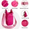 Water Bottle Holder with Strap Quilted Crossbody HydroBag Stylish Puffer Waterbottle Purses Water Bottle Sling Bag Water Bottle Accessories for Gifts Outdoor Travel Walking Hiking Camping - Image 4