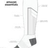 Amazon Essentials Men's Graduated Compression Over The Calf Cotton Comfortable Fit Knee-High Socks, 3 Pairs - Image 3