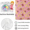 Baseball Blanket Fun Bat, Ball & Glove Pink Throw Blankets,Birthday Gifts for Teens Adult & Sport Lovers,Lightweight Soft Fleece Cozy for Sofa Couch Bed Room Travel Decor 50x60in - Image 4