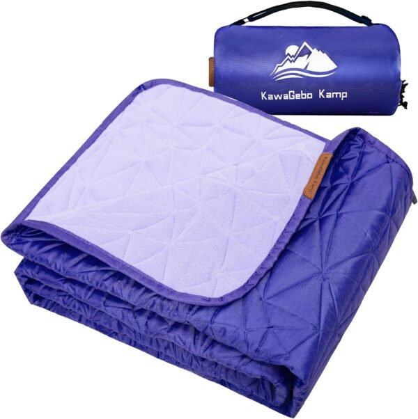 Outdoor Waterproof Blanket, Foldable Fleece Stadium Blanket for Outdoor Sports Event,Camping,Concerts, Car,Pet,Picnics -Windproof, Wearable,Machine Washable 80"x58"