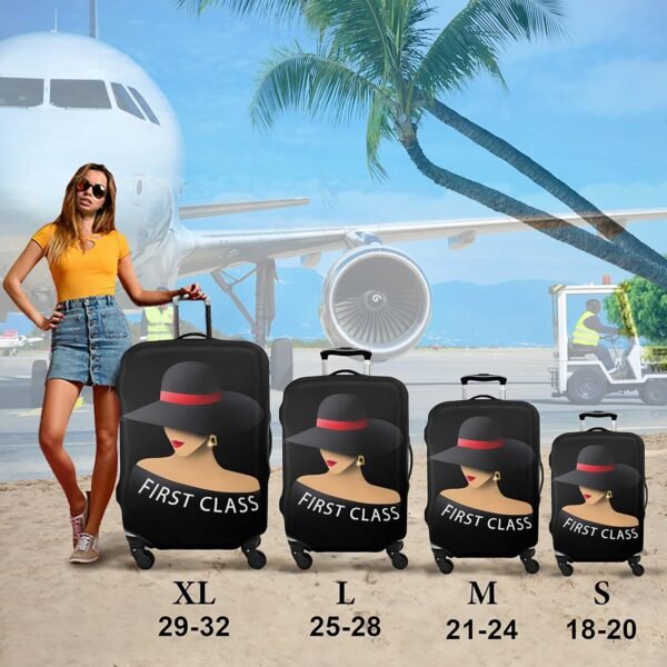 Luggage Cover Approved Cute Travel Suitcase Protector Fashion Queen Elastic Washable Unique Themed Baggage Covers for 18-20 inch Luggage(S) - Image 5