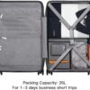 LEVEL8 Road Runner Pro Carry-On Luggage, 20” Lightweight PC Hardside Suitcase with Wheels, Spinner Trolley for Luggage with Front Compartment, Tsa Lock, Dark Grey - Image 6