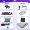 Airplane Seat Extender for Kids - Portable Toddler Travel Airplane Bed with Side Pockets,Toddler Airplane Travel Essentials, Airplane Must Have for Kids,Baby Portable Plane Bed Foot Rest for Flight - Image 4