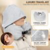Stuffable Neck Pillow for Travel with Hood, Hoodie Travel Neck Pillow Stuffable with Clothes, Fillable Travel Pillow Storage Bag, Soft Empty Neck Pillow Case, Packable for Airplane Travel Essentials - Image 4