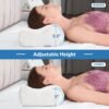 AM AEROMAX Travel Contour Memory Foam Pillow, Cervical Pillow for Neck Pain Relief, Neck Orthopedic Sleeping Pillows for Side, Back and Stomach Sleepers. - Image 2
