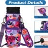 32 40 oz Water Bottle Carrier with Strap, Neoprene Water Bottle Sleeve Bag with 2 Pockets Insulated Flask Sling Holder for Walking Hiking Gym - Image 4