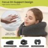 Travel Pillow, Neck Travel Pillow, Napping Pillow,Memory Foam Neck Travel Pillow, for Airplane Sleeping Neck Support,A Versatile and Exquisite Neck Pillow (Black) - Image 6