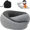 Travel Pillows for Airplanes, Neck Pillows for Travel,2024 New Travel Neck Pillow, Memory Foam Neck Pillow for Traveling Car Aircraft (Grey)