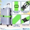 Luggage Straps for Suitcases (Green, 4 PK), Premium Nylon Belts for Luggage Security, Heavy-Duty w/Adjustable Length (46”-78”) for Suitcase, Briefcase, Backpack & Travel Bag by BlueCosto - Image 2