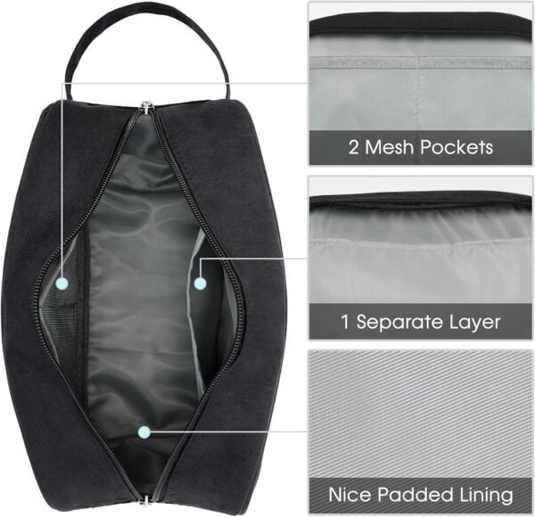 Narwey Travel Toiletry Bag for Women and Men Traveling Dopp Kit Makeup Bag Organizer Shaving Bag for Toiletries Accessories Cosmetics - Image 5