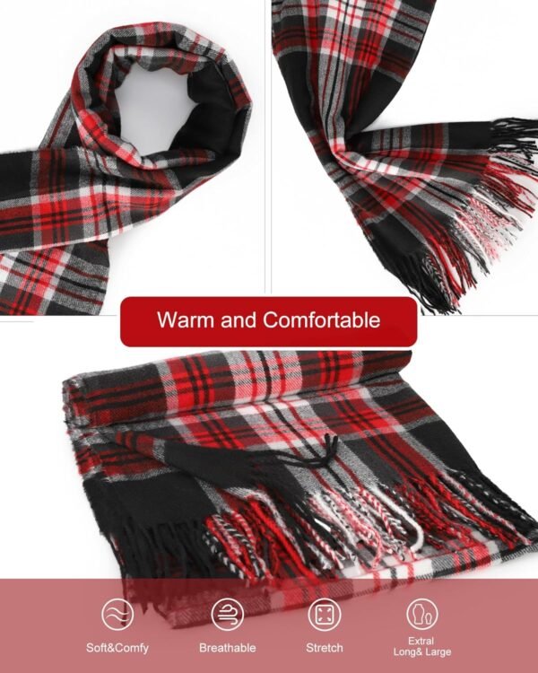 Sumato Scarf for Women Fall Winter Long Blanket Men Scarves Warm Soft - Image 3