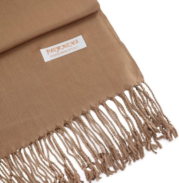 Soft Silky Pashmina Shawl Wraps Solid Colors Scarf for Wedding Evening Dresses - Image 3