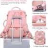 Beraliy Large Travel Backpack for Women, Personal Item Bag Airline Approved, Carry On Luggage, 17.3 inch Laptop Backpack, Waterproof Backpack,Hiking Backpack, Pink - Image 6