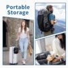 Inflatable Travel Pillows for Airplanes，Inflatable Neck Pillow，Travel Pillow With Hood，Inflatable Travel Pillow，Support Head Airplane Pillow, Travel Essentials For Plane Car Train Sleeping (Grey) - Image 7