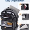 BAGSMART Travel Backpack for Women Men, 40L Flight Approved Carry on Backpack with Shoe Bag, TSA Large Personal Item Backpack with 17 Inch Laptop Compartment, Weekender Suitcase for Travel, Grey - Image 5