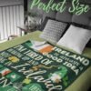 Ireland Travel Gift for Women Men, Ireland Lover Merch Flannel Blanket Throws (50"x 65") - Image 4