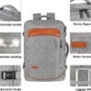 Vancropak Carry on Backpack, Extra Large 40L Airline Approved Travel Backpacks with 3 Packing Cubes for Women Men, Water Resistant Expandable Overnight Luggage Daypack Business Weekender Bag, Grey - Image 7
