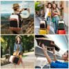 ETRONIK Travel Backpack for Women, Carry on Backpack Flight Approved with Shoe Compartment & Wet Pocket, Personal Item Travel Bags Fit 17.3" laptop, Travel Work Business Backpack, Beige-black-brown - Image 7