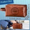 Travel Toiletry Bag for Man PU Leather Toiletry Bag with Gift Box Men Travel Essential Makeup Bag Toiletry Bathroom Travel Accessories Dopp Kit for Dad Birthday Gift Christmas New Year Gift - Image 3