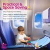 Toddler Airplane Bed - The Ultimate Airplane Travel Essentials for Kids | Airplane Seat Extender for Kids | Premium Airplane Bed for Toddlers - Blue - Image 3