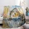 Watercolor Fish Blanket - Ultra Soft, Cozy, Lightweight, Warm & Fuzzy Flannel Throw Blankets, Ideal for Couch, Bed, Travel & Outdoor Use - for Men Women Adults Kids 60"×50" - Image 2